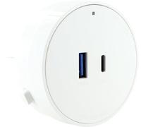 SCHWAIGER Adattatore di ricarica USB-C per binario di alimentazione | Presa Click & Twist System, certificato VDE, diametro 62 mm, montaggio senza attrezzi, ricarica rapida