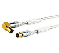 Schwaiger - Cavo antenna angolato con nucleo in ferrite (110 dB, 1,5 m) trasparente