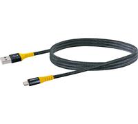 Schwaiger Cavo di ricarica USB 2.0 A > USB Micro 1,2 m, nero/giallo