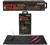 Schwaiger Gaming Bundle: Mouse USB RGB LED + Tappetino XXL Anti-slip
