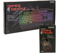 Schwaiger Gioco PC Bundle USB Tastiera + Mouse RGB LED Set Gamer Mouse Tastiera