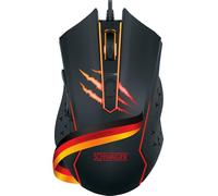 SCHWAIGER GM3000 mouse da gioco computer PC mouse da gioco accessori 6 pulsanti illuminazione RGB cablata ergonomico nero rosso