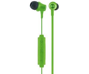 SCHWAIGER KH710BTG 511 - Cuffie in-ear Bluetooth con cuscinetti in silicone, con pulsante di accettazione, jack per cancellazione del rumore, wireless, 0,7 m, 108 dB, colore: verde