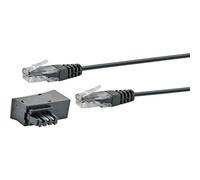Schwaiger Steckeradapter TAE-F/RJ45 3m schwarz NUOVO