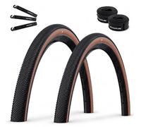 Schwalbe - 2 pneumatici pieghevoli G-One Allround Performance RaceGuard TLR ADDIX E-25 nero/bronzo 40-622 (28 x 1,50) + 2 camere d'aria Schwalbe AV17 con leva pneumatici maxxi4you
