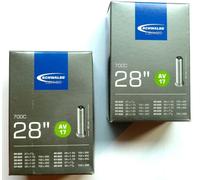 Schwalbe - 2 x camera d’aria AV17 AV 17 per pneumatici 28 x 1,2 - Valvola Auto 1