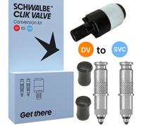 Schwalbe Bicicletta Clik Valvola SCV Sistema (Dv ) Dunlop Set (2St) + Adapter Av