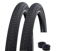Schwalbe Big Ben Plus, 2 pneumatici per bicicletta Performance Double Defense GreenGuard Addix E-50, nero + Reflex 55-584 (27,5 x 2,15), con leva per pneumatici maxxi4you