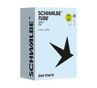 Schwalbe Camera d'aria AV1, colore nero, 12 x 1,75-2,25 (47/62-203), valvola ad angolo di 45°