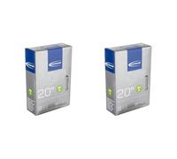 Schwalbe Camera d'aria per la Bicicletta 20 x 1 1/8-20 x 1.35, Nero, 20 Pollici (Confezione da 2)