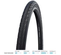 Schwalbe Cruiser Plus, Pneumatici per Bicicletta Unisex Adulto, Nero, Taglia Uni