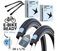 Schwalbe Marathon Plus 28" x 1,75" Pneumatici Ebike, SCV19 Clik Valve, Set