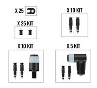 Schwalbe Starter Pack CLIK SV 25 Kit per Valvole Presta con Meccanismi SCV e Acc