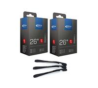 Schwalbe SV13 - Set di 2 tubi flessibili per bicicletta, 40/62-559, 40 mm, 26 pollici (40/62-559), con 3 leve per pneumatici