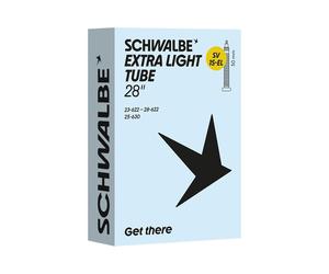 Schwalbe SV15-EL Extra Light Bicycle Inner Tube 23/28-622/630 IB Black 50 mm