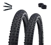 Schwalbe Tough Tom - 2 pneumatici per bicicletta Active Line K-Guard nero 57-622 (29 x 2,25) + 2 tubi Schwalbe DV19 con leva per pneumatici maxxi4you