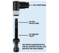 Schwalbe Clik Valve Tubeless Set di valvole - 2 valvole da 80 mm - Innovazione per gonfiare pneumatici da bicicletta - Conversione tubeless