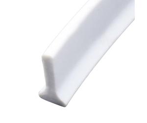 Schwallschutz autoadesivo per doccia, 3 cm di altezza a forma di T, per doccia walk-in, barriera idraulica per separazione tra zona bagnata e asciutta, soglia doccia per sbarramento dell'acqua (Bianco