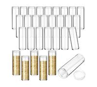 Schwamm 30PCS Tubo Portamonete Penny Coin Tube con Coperchio A Vite per la Raccolta di Monete Forniture Bancarie