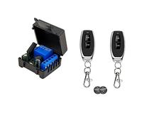 Schwamm Ricevitore per interruttore wireless RF da 433 Mhz Modulo ricevitore a relè singolo da 12 V CC con 2 pezzi Trasmettitori di accensione/spegnimento remoto