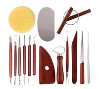 Schwamm Strumenti per argilla, strumenti per intagliare ceramiche, set di 15 strumenti di plastica, strumenti per tagliare le linee di fango strumenti per argilla, multiuso.