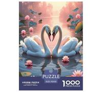 Schwan Puzzles Lernspiel Spielzeug Wunderschönes Dekoration 1000 Teile Anspruchsvolles Tiere Puzzle Für Damen, Herren, Kinder Ab 14 Jahren 70x50cm/1000pcs