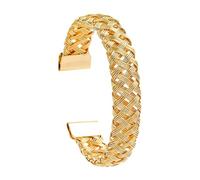 Schwarze Armbanduhr New Exaggerated European And American Bracelet Women's Trendy Weaving Alloy Hip Hop Handmade Jewelry Perlen Für Armband (Gold, One Size)