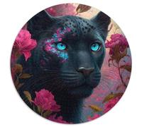 Schwarzer Leopard, 1000-teiliges Puzzle, Kartonpuzzle für Erwachsene, spannende Aktivität für den Spieleabend mit der Familie, 1000 Teile (67,5x67,5cm)