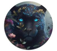Schwarzer Leopard Puzzle 1000 Teile für Erwachsene. Schwierige Puzzles für Erwachsene. Familieninteraktion und lustiges Geschenk. Lebendiges abstraktes Design. 1000 Teile (67,5x67,5cm)