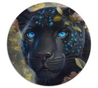 Schwarzer Leopard Puzzle 1000 Teile Kartonpuzzle Kunstwerk Dekor Intelligenzspielzeug für Familienspiele im Innenbereich 1000 Teile (67,5x67,5cm)