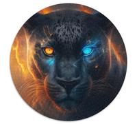 Schwarzer Leopard, Puzzle für Erwachsene, 1000 Teile, Kartonpuzzle, ideal als Dekoration für Zuhause und Büro, perfektes Geschenk zum Geburtstag, 1000 Teile (67,5x67,5cm)