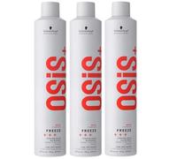 Schwarzkopf, 3 flaconi di lacca spray per capelli Osis+ Freeze da 500 ml, per una forte tenuta