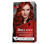 Schwarzkopf, Brillance Colorazione Permanente, Crema Tinta Intensiva con Balsamo Nutriente Diamond Shine, Copertura dei Capelli Bianchi, Tonalità 845 Rosso Raso