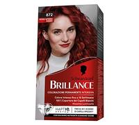 Schwarzkopf, Brillance Colorazione Permanente, Tinta per Capelli, Crema Colorante con Balsamo Nutriente Diamond Shine, Copertura dei Capelli Bianchi, Tonalità 872 Rosso Intenso Rubino