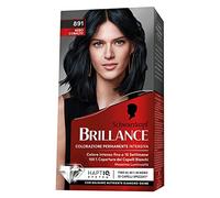 Schwarzkopf, Brillance Colorazione Permanente, Tinta per Capelli, Crema Colorante Intensiva con Balsamo Nutriente Diamond Shine, Copertura dei Capelli Bianchi, Tonalità 891 Nero Cobalto