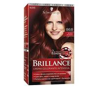 Schwarzkopf, Brillance Colorazione Permanente, Tinta per Capelli, Crema Colorante Intensiva con Balsamo Nutriente Diamond Shine, Copertura dei Capelli Bianchi, Tonalità 868 Rosso Intenso