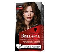 Schwarzkopf, Brillance Colorazione Permanente, Tinta per Capelli, Crema Colorante Intensiva con Balsamo Nutriente Diamond Shine, Copertura dei Capelli Bianchi, Tonalità 884 Castano Cioccolato