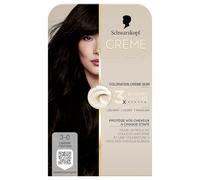 Schwarzkopf - Colorazione permanente - Creme Supreme - Risultato Colore Uniforme - Colorazione Crema Cura - Pre-Serum - Colorazione - Maschera Cura - Copertura 100% Capelli Bianchi - 3-0 - Catalino