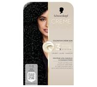 Schwarzkopf - Colorazione permanente - Creme Supreme - Risultato Colore Uniforme - Colorazione Crema Cura - Pre-Serum - Colorazione - Maschera Cura - Copertina 100% capelli bianchi - 1-0 - Nero