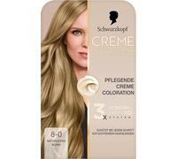 Schwarzkopf Crema Supreme Coloration 8-0 biondo naturale (182 ml), colore permanente per capelli con siero e maschera per capelli protegge dai danni visibili, per una copertura grigia al 100%