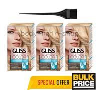 Schwarzkopf Gliss 10-0 Ultra Light Natural Blonde Hair Color Lightener confez...
