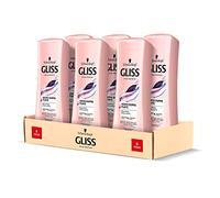 Schwarzkopf Gliss, Balsamo Addio Doppie Punte, per Capelli Spezzati e Danneggiati, ad Azione Fortificante e Districante, con Olio di Semi di Uva, 200ml x 6 Pezzi
