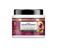 Schwarzkopf Gliss 4-in-1 Color Radiance Maschera Bond-Building per Capelli 400ml, Maschera capelli con HAPTIQ System ed Estratto di Mirtillo Rosso, Trattamento capelli colorati e schiariti