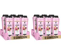 Schwarzkopf Gliss Shampoo Seta Luminosa, 12 confezioni da 250ml, Shampoo illuminante e protettivo con Ceramidi e Seta, Prodotti per capelli fragili,spenti e opachi leviga la superficie dei capelli