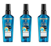 Schwarzkopf Gliss Siero Idratante, 3 confezioni da 75ml, Siero capelli idratante arricchito con HAPTIQ System, Olio per capelli da normali a secchi