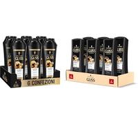 Schwarzkopf Gliss Ultimate Repair, 6 confezioni Shampoo e 6 confezioni Balsamo con Keratina Liquida ed Estratto di Perla Nera, Trattamento Riparatore per capelli danneggiati e secchi, 12 flaconi