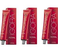 Schwarzkopf Igora Royal - Colore permanente per capelli 5,0 biondo scuro, set da 3 tubetti