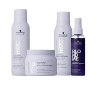 SCHWARZKOPF Kit BlondMe Bond Repair Purple Shampoo 300ml + Mask 200ml + Conditi