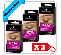 SCHWARZKOPF KIT COLORE PERMANENTE PER SOPRACCIGLIA BROW CASTANO CHIARO 5-1 (X3)