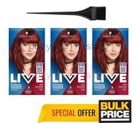 Schwarzkopf LIVE 043 Red Passion Intense Color Tintura permanente per capelli...